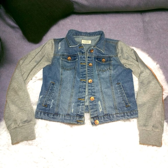 CI SONO Women’s Denim and Sweater Jacket- Medium - Picture 4 of 6